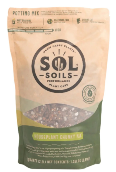 Sol® Soils Houseplant Chunky Mix, 2 Quart Bag - 8 per case - Potting Mix, Compost & Amendments